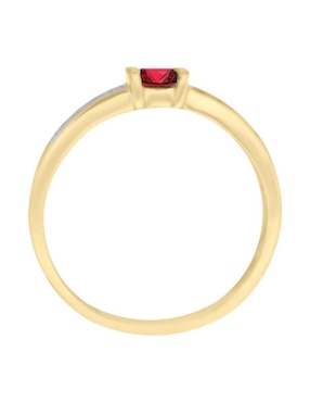 Anillo Fascinare Ali 14 k de oro amarillo rubí y diamante brillante
