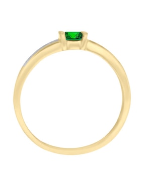 Anillo Fascinare Ali 14 k de oro amarillo esmeralda y diamante brillante