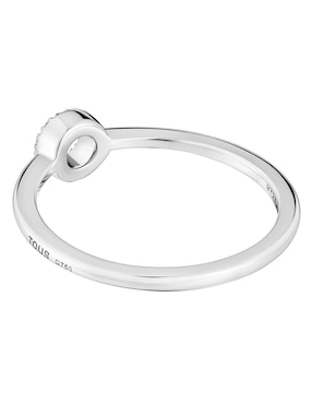 Anillo Tous Grain 18 k de oro blanco diamante pavé
