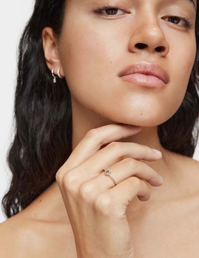 Anillo Tous Grain 18 k de oro blanco diamante pavé