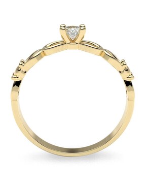 Solitario de oro 14 k Amelie Joyas
