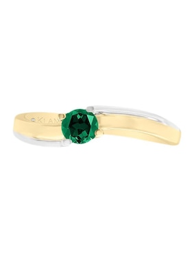Anillo Fascinare Raiza 14 k de oro amarillo esmeralda brillante