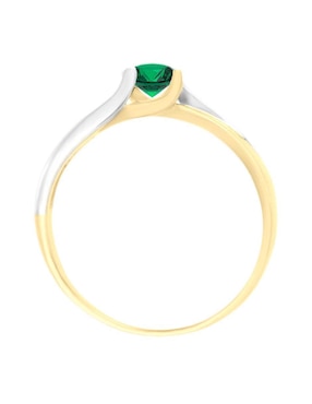 Anillo Fascinare Raiza 14 k de oro amarillo esmeralda brillante