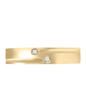 Argolla De Oro 14 K Klamore Diamante