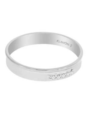 Argolla De Oro 14 K Klamore Diamante