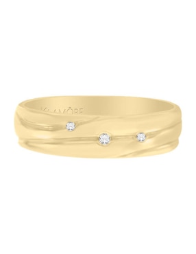 Argolla De Oro 14 K Klamore Diamante