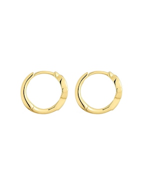 Aretes de aro Tous Manifesto de oro con acabado brillante