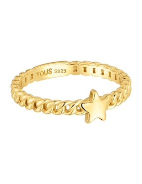 Anillo Tous Bold Motif Estrella de plata P 925 con acabado baño de oro