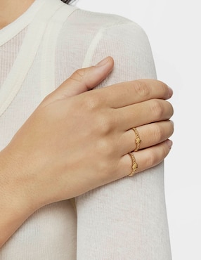 Anillo Tous Bold Motif Estrella de plata P 925 con acabado baño de oro