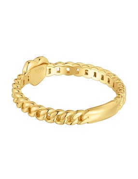 Anillo de corazón Tous Bold motif de plata P 925 con acabado baño de oro