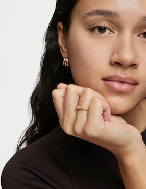 Anillo de corazón Tous Bold motif de plata P 925 con acabado baño de oro