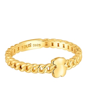 Anillo de oso Tous Bold motif de plata P 925 con acabado baño de oro