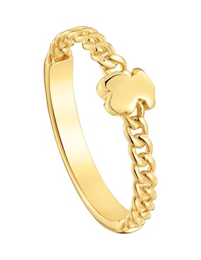 Anillo de oso Tous Bold motif de plata P 925 con acabado baño de oro