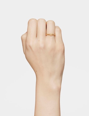 Anillo de oso Tous Bold motif de plata P 925 con acabado baño de oro