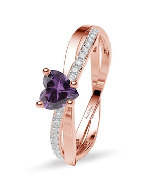 Anillo de compromiso de oro 14 k Amelie Joyas
