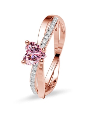 Anillo de compromiso de oro 14 k Amelie Joyas