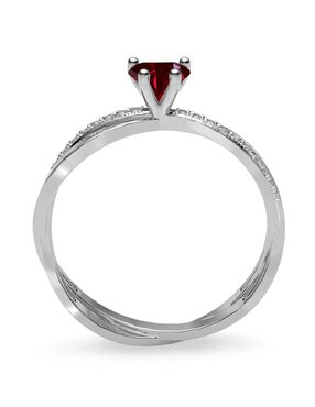 Anillo de compromiso de oro 14 k Amelie Joyas