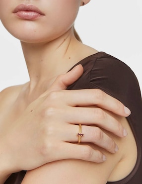 Anillo Tous Basic Colors de plata P 925 rodolita con acabado baño de oro