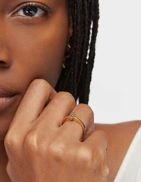 Anillo Tous Basic Colors de plata P 925 rodolita con acabado baño de oro