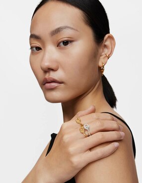 Anillo Tous Manifesto de plata P 925 con acabado baño de oro