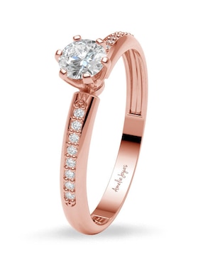 Anillo de compromiso de oro 14 k Amelie Joyas