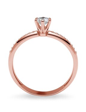 Anillo de compromiso de oro 14 k Amelie Joyas