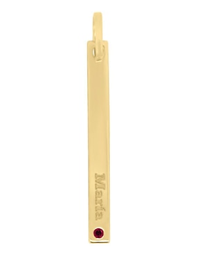Dije rectangular Fascinare nomine de oro amarillo 14 K
