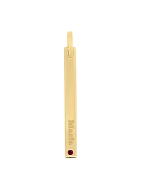 Dije rectangular Fascinare nomine de oro amarillo 14 K