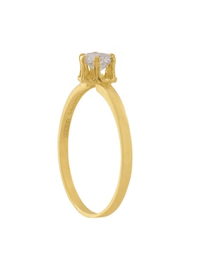 Anillo con gema Unlimited By Ob 10 k de oro zirconia pulido