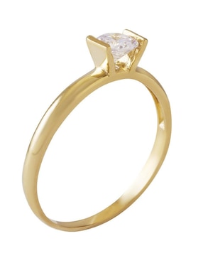 Anillo con gema Unlimited By Ob 10 k de oro zirconia pulido