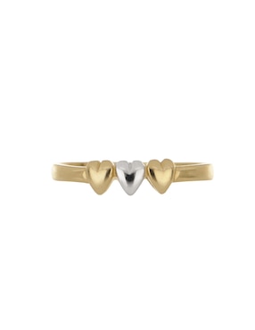 Anillo de corazón Dinasti 14 k de oro amarillo brillante