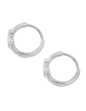 Aretes de flor Unlimited By Ob de plata P 925 con acabado brillante zirconia