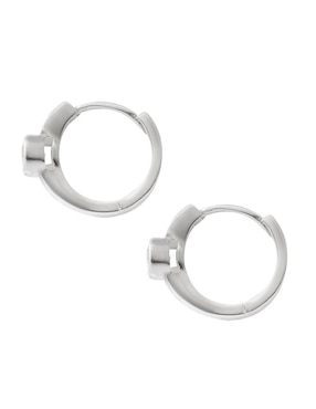 Aretes Unlimited By Ob de plata P 925 con acabado brillante zirconia