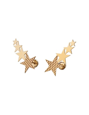 Broqueles de estrella Giallo Exclusiva de oro con acabado espejo