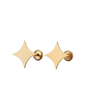 Broqueles de estrella Giallo Exclusiva de oro con acabado espejo