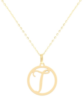 Colgante Y Dije redondo Fianelli kissita de oro amarillo 14 K