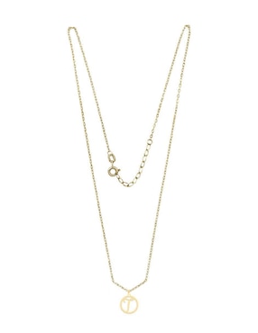 Colgante Y Dije redondo Fianelli kissita de oro amarillo 14 K