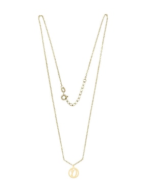Colgante Y Dije redondo Fianelli kissita de oro amarillo 14 K