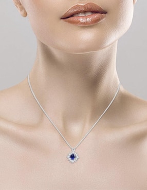 Colgante Y Dije de estrella Fascinare moni de oro blanco 14 K