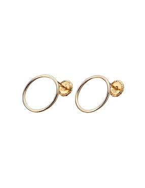 Broqueles circulares Giallo Exclusiva de oro con acabado espejo