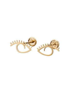 Broqueles de ojo Giallo Exclusiva de oro con acabado espejo