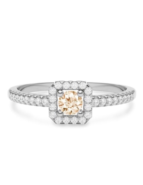 Anillo De Compromiso De Oro 14 K Amelie Joyas Diamante