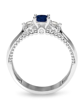 Anillo de compromiso de oro 14 k Amelie Joyas zafiro