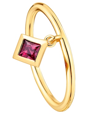Anillo de rombo Tous Basic Colors de plata P 925 rodolita con acabado baño de oro