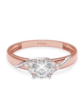 Anillo de compromiso de oro 14 k Amelie Joyas