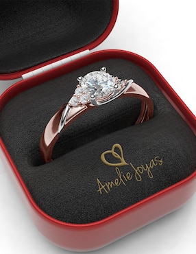 Anillo de compromiso de oro 14 k Amelie Joyas