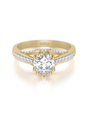 Anillo de compromiso de oro 10 k Abba Joyas