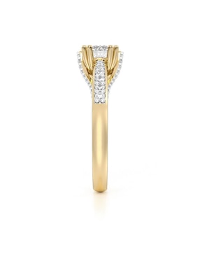 Anillo de compromiso de oro 10 k Abba Joyas