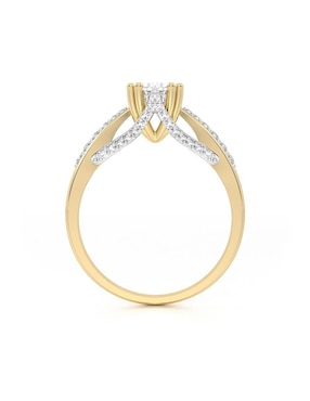 Anillo de compromiso de oro 10 k Abba Joyas
