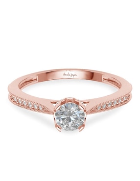 Anillo de compromiso de oro 14 k Amelie Joyas